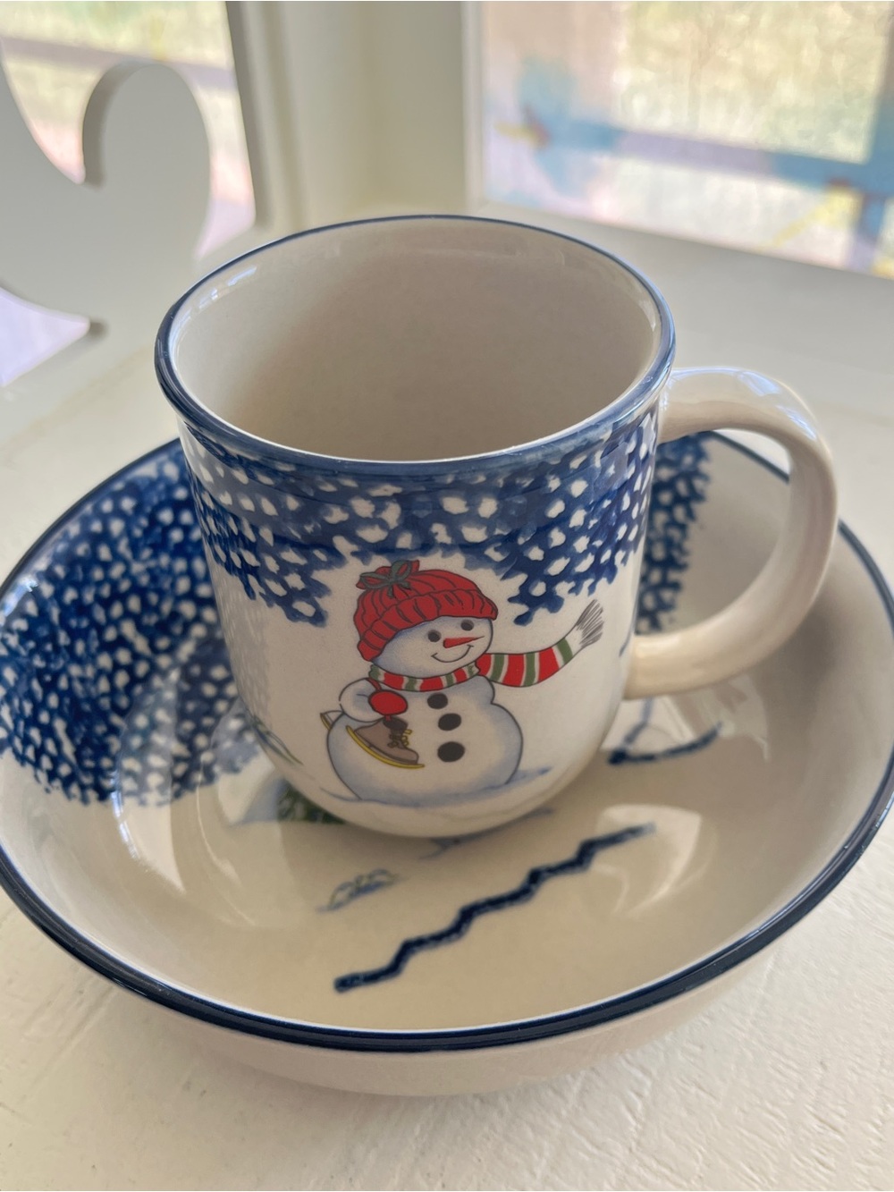 Thomson Pottery Snowman Mug +